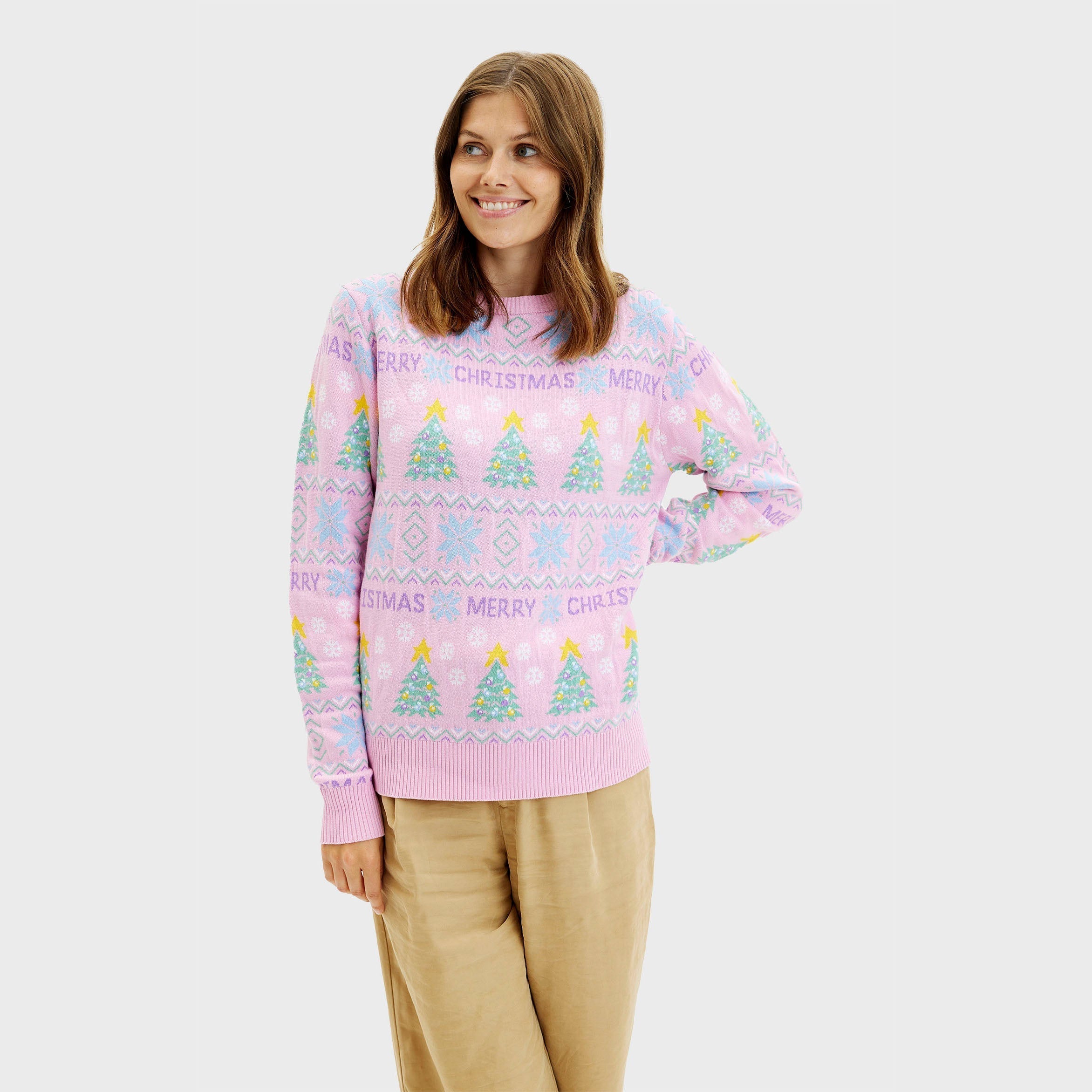 The Pink Christmas Sweater β Women